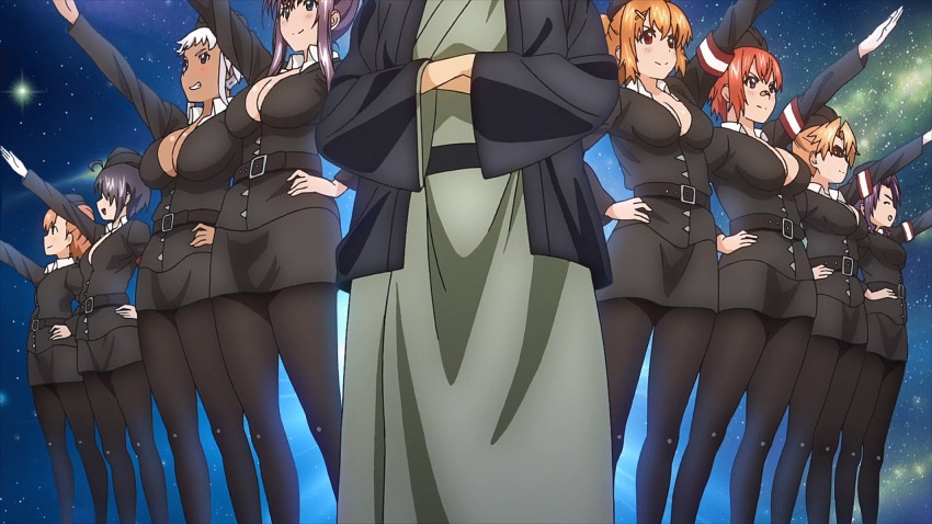 1boy, 6+girls, akaza_chacha, amado_yuuka, amaya_haruko, animated, animated_gif, black_hair