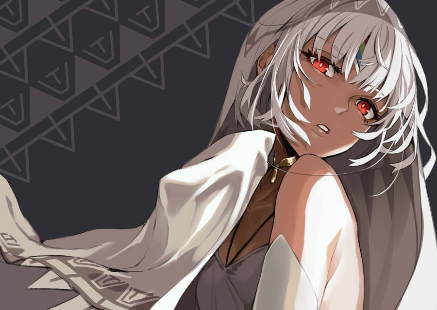 10s, altera_(fate), altera_(formal_dress)_(fate), alternate_costume, bare_back, bare_shoulders, collarbone, dark-skinned_female