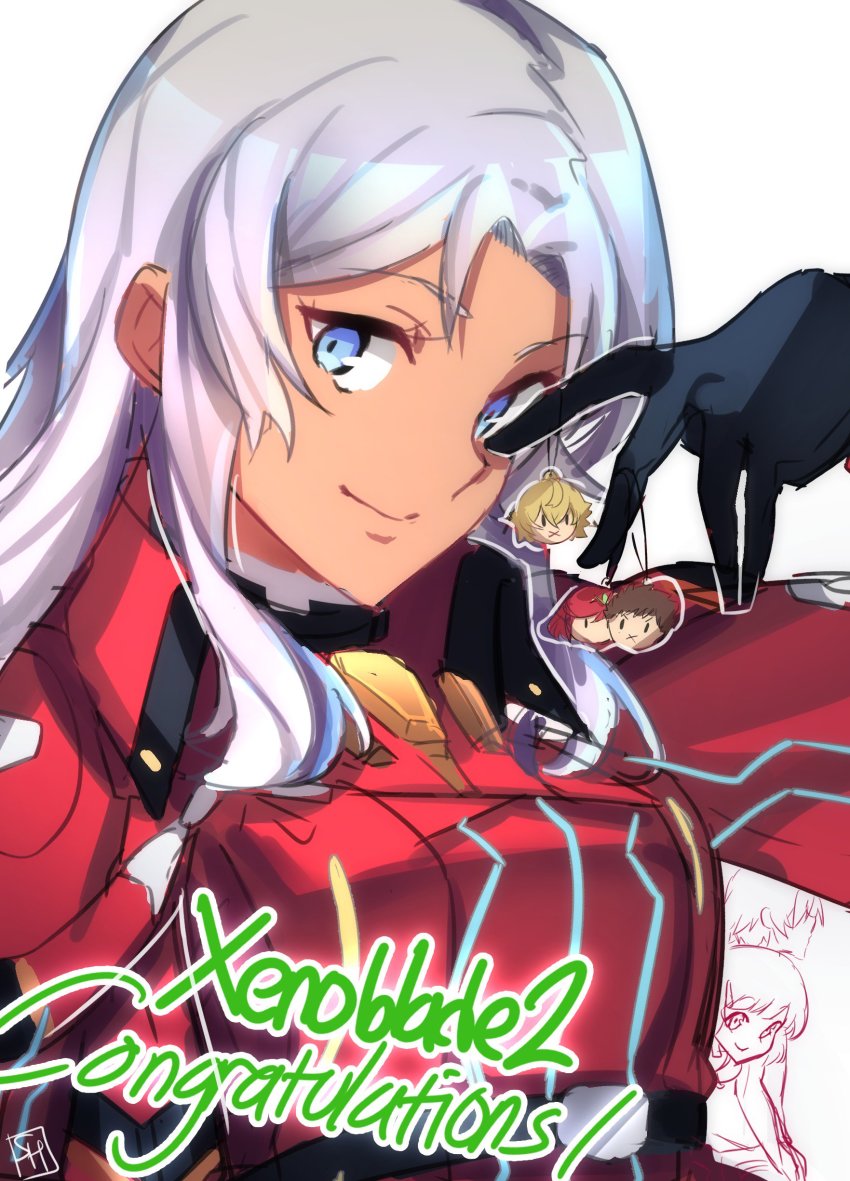 1girl, absurdres, armor, blonde_hair, blue_eyes, bodysuit, dark-skinned_female, dark_skin