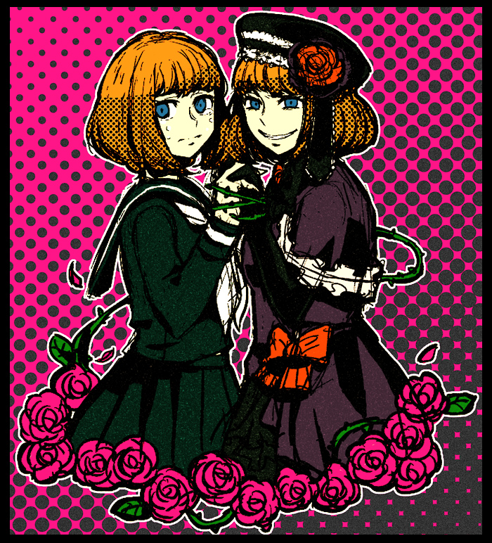 00s, aged_down, bad_id, bad_pixiv_id, blue_eyes, bow, eva_beatrice, flower