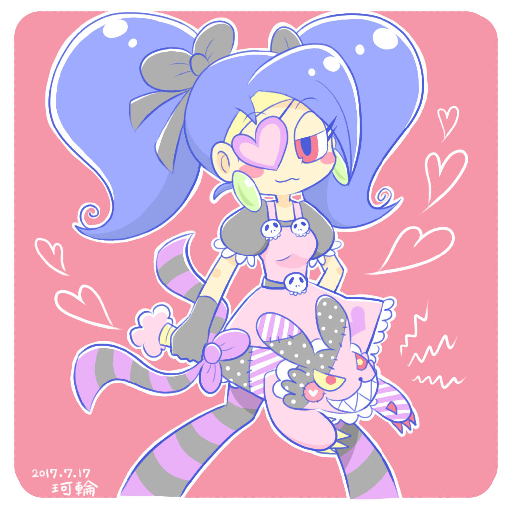 1girl, blue_hair, eyepatch, female_focus, gloves, gothic_lolita, lolita_fashion, long_hair