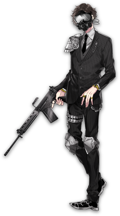 1boy, ammunition, armor, bracelet, brown_hair, chain, fal_(senjuushi), formal_clothes