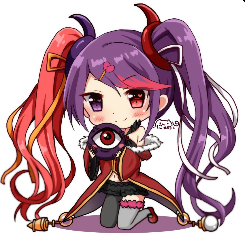 1girl, anger_vein, asymmetrical_legwear, bare_shoulders, black_shorts, blush, blush_stickers, broken_heart