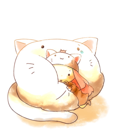 animal_hat, bad_id, bad_pixiv_id, cat, cat_hat, cathead, chibi, hat, lowres, mamedenkyuu_(kana), megurine_luka, megurine_luka_(toeto), solo, tail, toeto_(vocaloid), vocaloid
