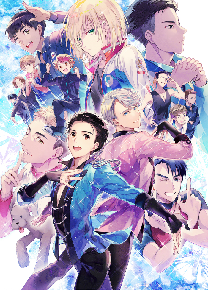 6+boys, :d, ;d, beard, black_hair, blonde_hair, blue_eyes, brown_eyes