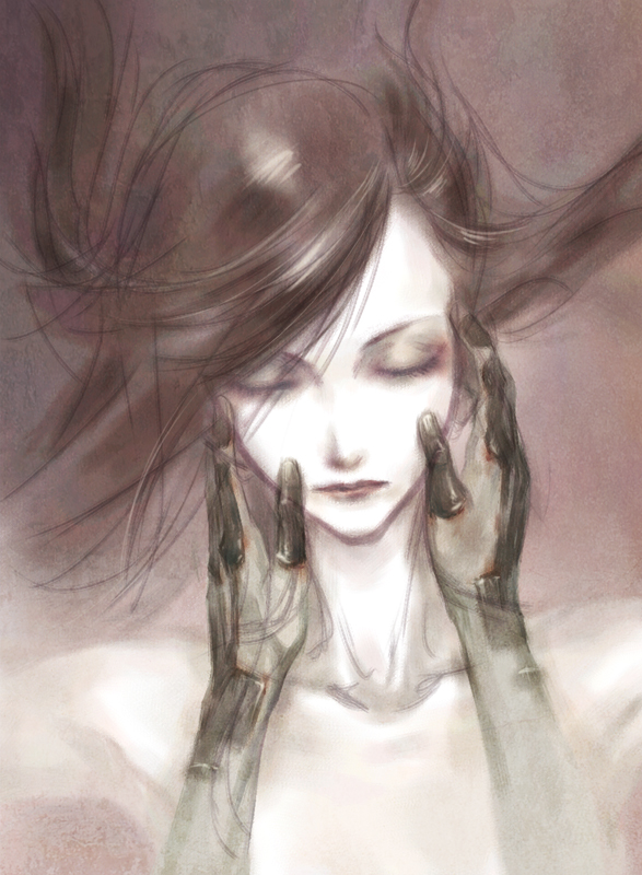 1girl, black_hair, female_focus, hao_&amp;_su, ikaruga, kagari_(ikaruga), long_hair, rogner5th