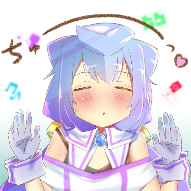 1boy, against_glass, blue_hair, blush, closed_eyes, glass, gloves, hacka_doll