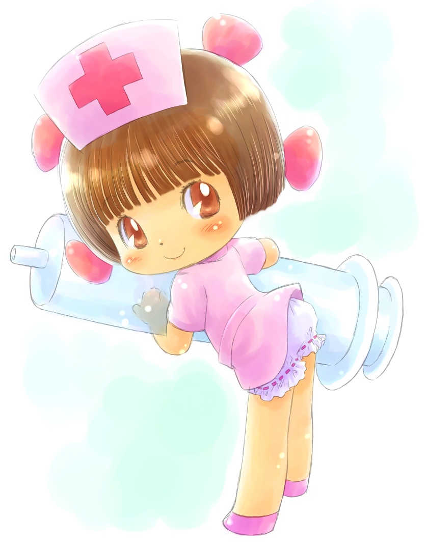 1girl, ass, black_jack_(series), bloomers, blush, bow, brown_eyes, brown_hair