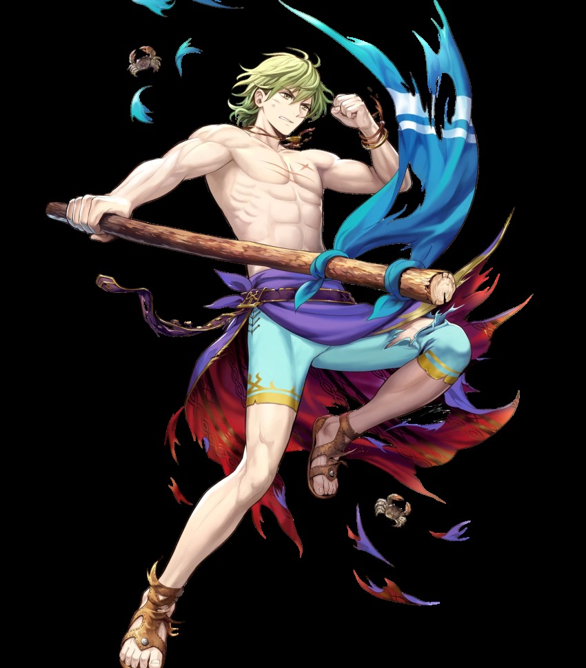 1boy, asatani_tomoyo, fire_emblem, fire_emblem:_the_sacred_stones, fire_emblem_heroes, flag, full_body, green_eyes