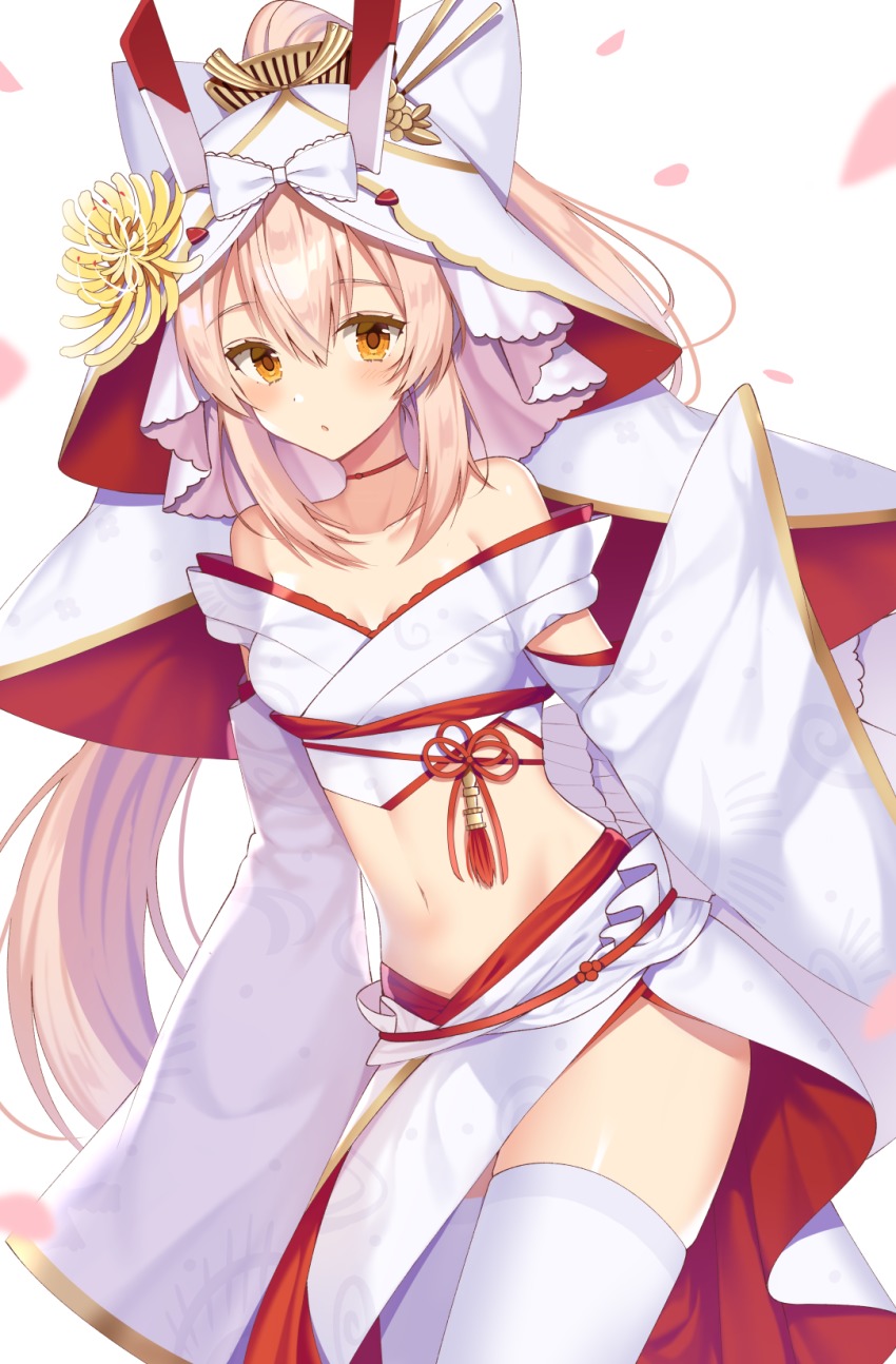 1girl, ayanami_(azur_lane), azur_lane, bare_shoulders, blush, bow, breasts, brown_eyes