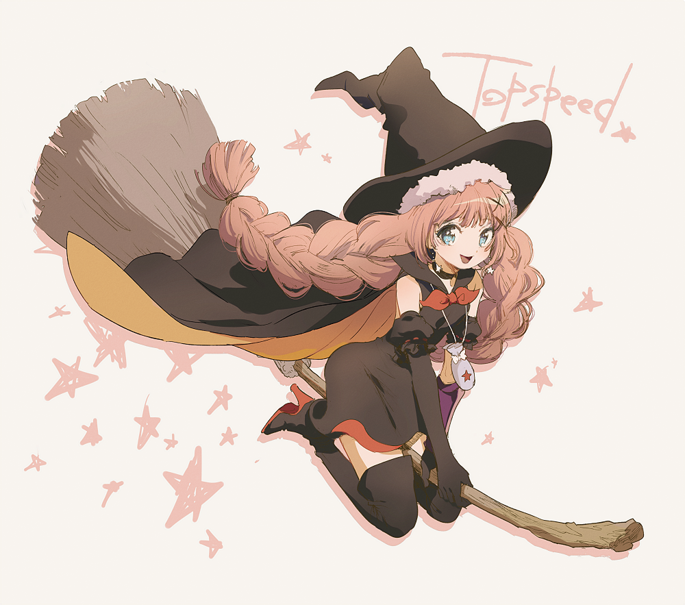 1girl, :d, aoki_(fumomo), bare_shoulders, black_boots, black_cape, black_choker, black_dress