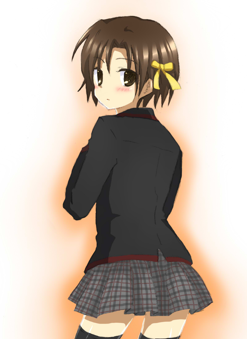 1boy, blush, bob_cut, crossdressing, crossdressing_(mtf), little_busters!, male_focus, naoe_riki