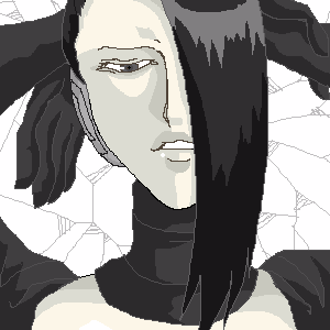 1girl, black_eyes, black_hair, female_focus, galerians, galerians:_ash, hair_over_eyes, looking_at_viewer