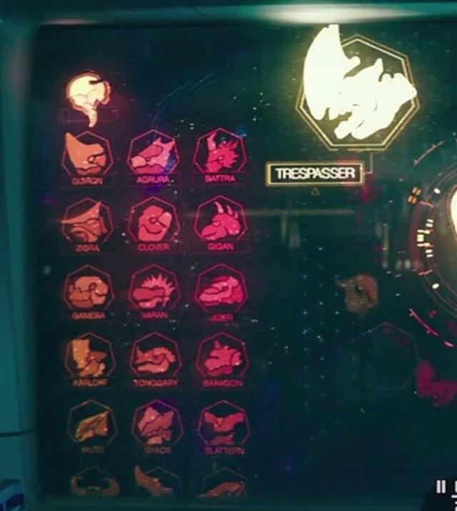 alien, axe, baragon_(godzilla), battra, clover_(character), cloverfield, crossover, daiei_film, daiei_motion_picture, destroy_all_monsters, easter_egg_(media), fish, gamera, gamera_(series), gamera_vs._guiron, gamera_vs._gyaos, gamera_vs._jiger, gamera_vs._zigra, gigan, godzilla_(2014), godzilla_(series), godzilla_vs._gigan, godzilla_vs._mothra, guiron, gyaos, jiger, kadokawa, kaiju, karloff, keukdong_entertainment, knifehead, leatherback, legendary_pictures, monitor, monsterverse, multiple_crossover, mutavore, muto_(godzilla), pacific_rim, pacific_rim_uprising, sea_monster, shark, slattern, space_monster, sword, toho, trespasser_(pacific_rim), varan, varan_(film), weapon, yonggary, yonggary_(series), zigra