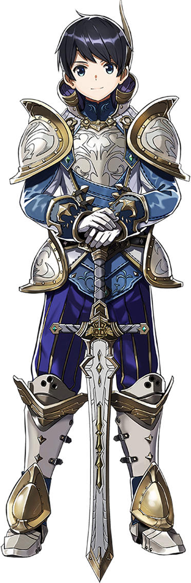 1boy, armor, blue_eyes, full_body, hugo_ardanach, looking_at_viewer, male_focus, military