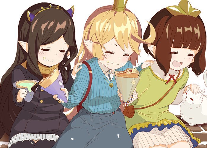 ^_^, alternate_costume, arulumaya, bad_id, bad_twitter_id, blonde_hair, bridgette_(granblue_fantasy), brown_hair