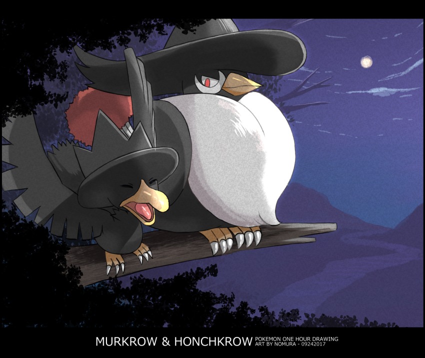 animal_focus, artist_name, beak, bird, branch, character_name, claws, closed_eyes