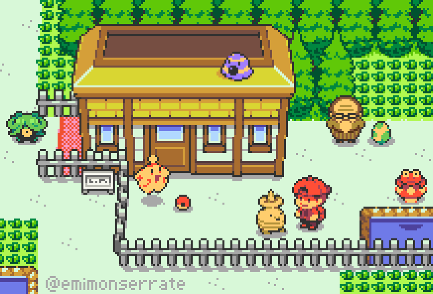 2boys, animated, animated_gif, backwards_hat, baseball_cap, beard, betobaby, cleffa_(beta), commentary, creature, day_care_man_(pokemon), door, egg, elebaby, english_commentary, ethan_(pokemon), excarabu, facial_hair, glasses, grass, hat, house, jaranra, multiple_boys, nintendo, para_(pokemon), poke_ball, poke_ball_(basic), pokemon, pokemon_(creature), pokemon_day_care, pokemon_gold/silver/crystal, pokemon_gold/silver/crystal_(prototype), pool, prototype_design, reflection, sign, tumblr_username, water, window