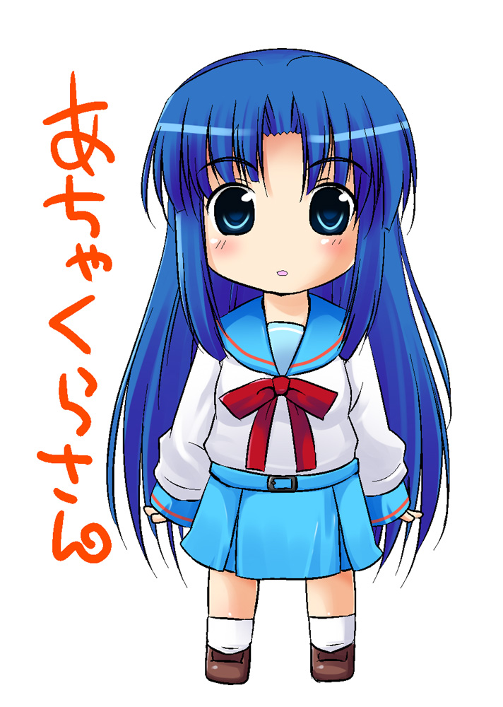 00s, achakura, asakura_ryoko, bad_id, bad_pixiv_id, blue_eyes, blue_hair, chibi