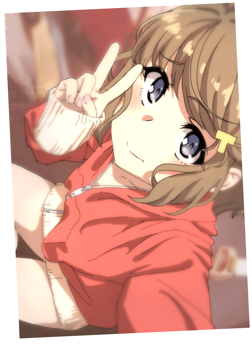 10s, 1girl, absurdres, blue_eyes, blush, brown_hair, casual, dress