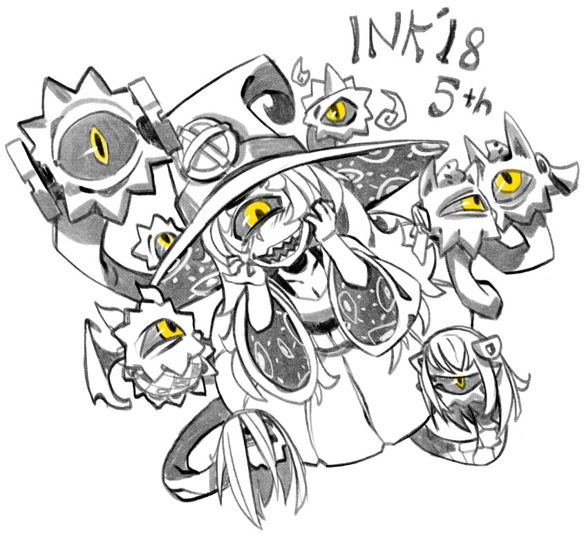 1girl, :d, anubis_(monster_girl_encyclopedia), anubis_(monster_girl_encyclopedia)_(cosplay), commentary, cosplay, cyclops, dress