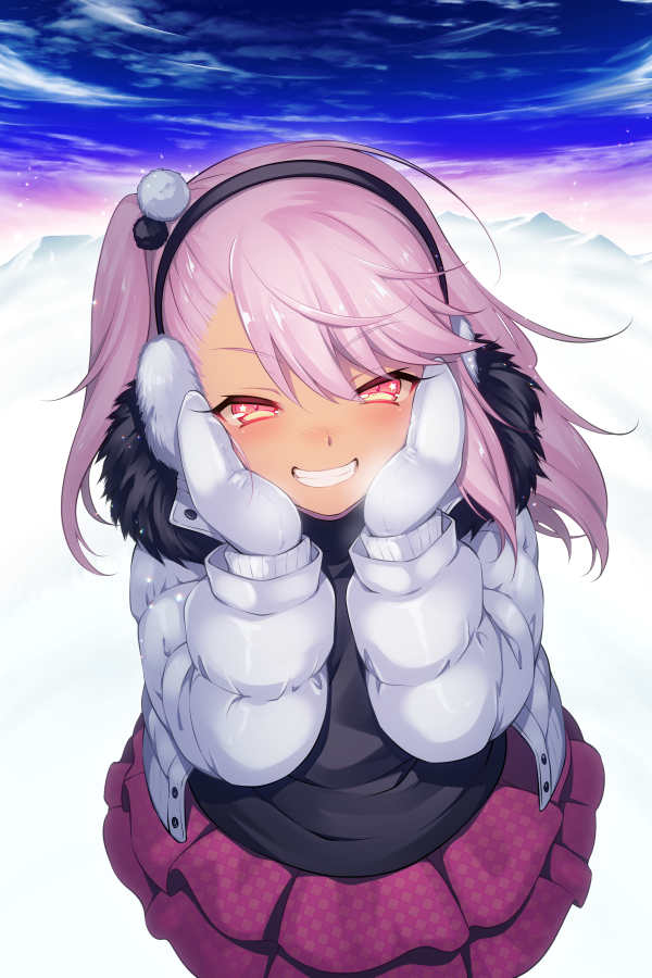 7dango7, chloe_von_einzbern, dark-skinned_female, dark_skin, fate/grand_order, fate_(series), gloves, jacket