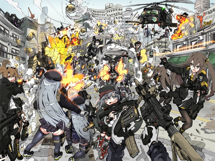 404_(girls'_frontline), 6+girls, 9a-91_(girls'_frontline), a-10_thunderbolt_ii, acog, aegis_(girls'_frontline), agent_(girls'_frontline), aircraft