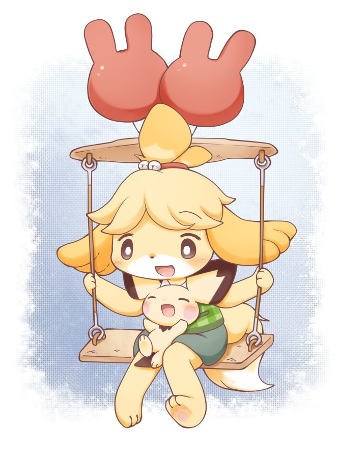 1girl, akuasu, animal_crossing, black_eyes, blonde_hair, crossover, furry, gen_1_pokemon