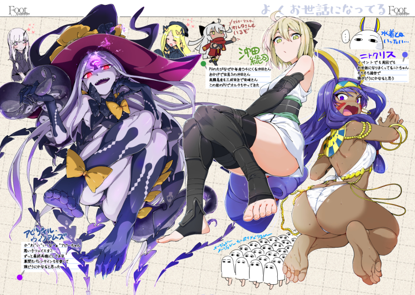..., 5girls, :d, ^_^, abigail_williams_(fate), abigail_williams_(first_ascension)_(fate), abigail_williams_(third_ascension)_(fate), animal_ears