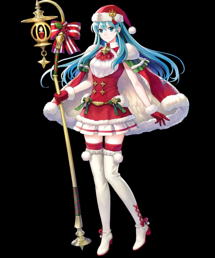 1girl, alternate_costume, asatani_tomoyo, boots, eirika_(fire_emblem), eirika_(winter)_(fire_emblem), female_focus, fire_emblem