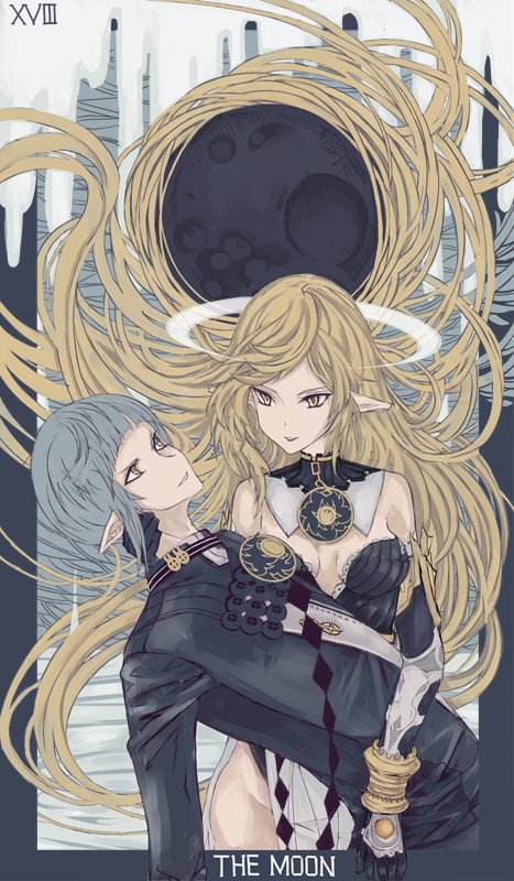 card_(medium), mugikum0, pointy_ears, shingeki_no_bahamut, tagme, tarot, tarot_(medium), the_moon_(tarot)