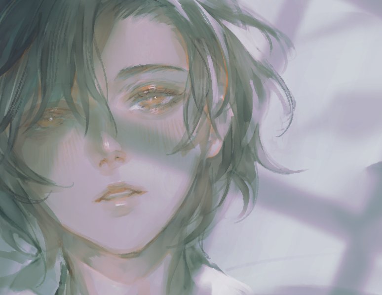 1girl, black_hair, blush, brown_eyes, hair_between_eyes, looking_at_viewer, lucia_(biblyoteka), original