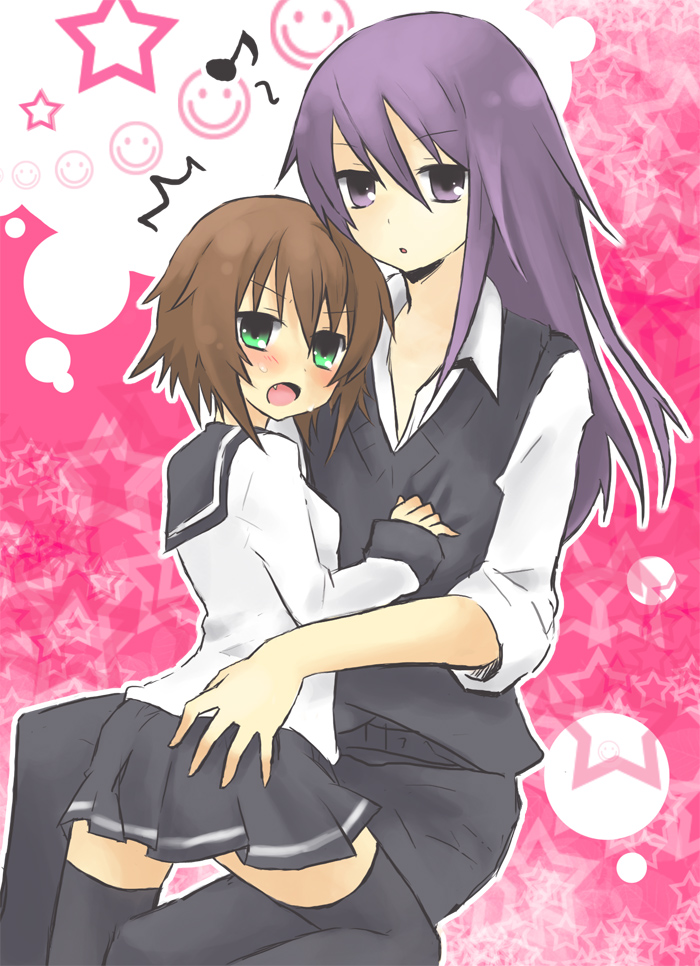 00s, 1boy, 1girl, ass, ass_grab, bad_id, bad_pixiv_id, black_hair