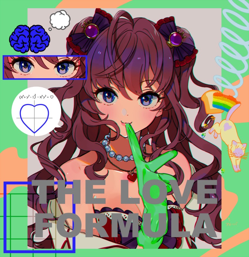 1girl, :3, abstract, ahoge, bad_id, bad_twitter_id, bare_shoulders, biting