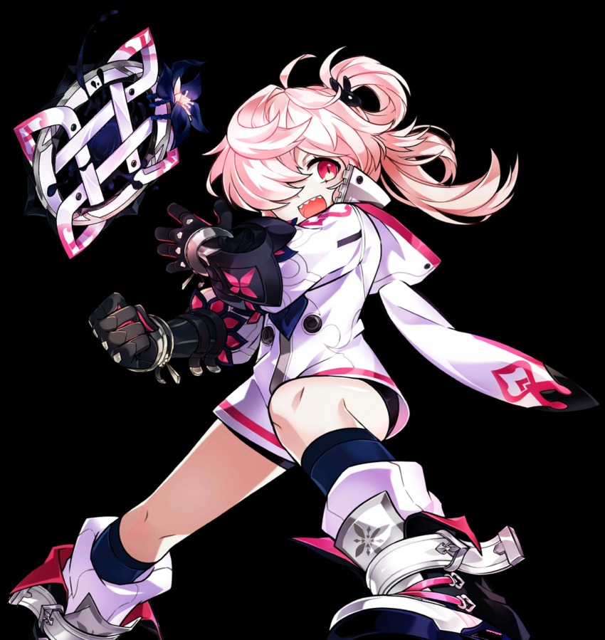 1girl, :d, artist_request, bike_shorts, black_boots, black_gloves, black_shorts, black_socks