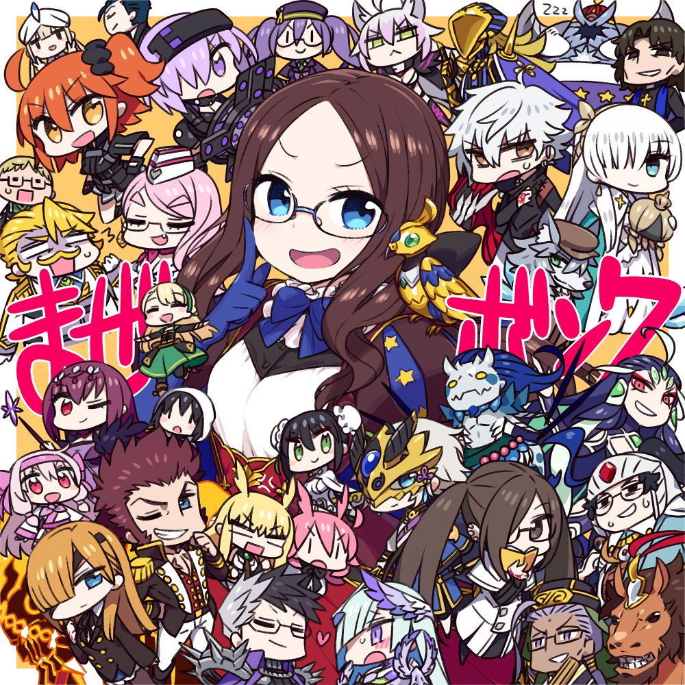 6+boys, 6+girls, :<, :d, =_=, ^^^, ahoge, akuta_hinako