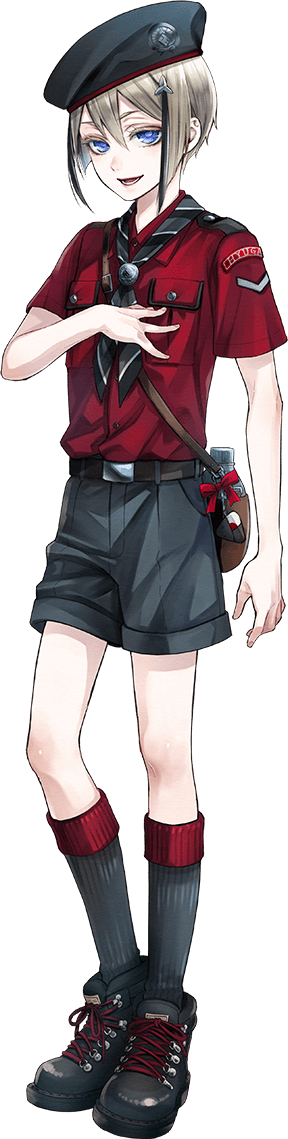 10s, 1boy, belt, blonde_hair, blue_eyes, bottle, collared_shirt, cross-laced_footwear