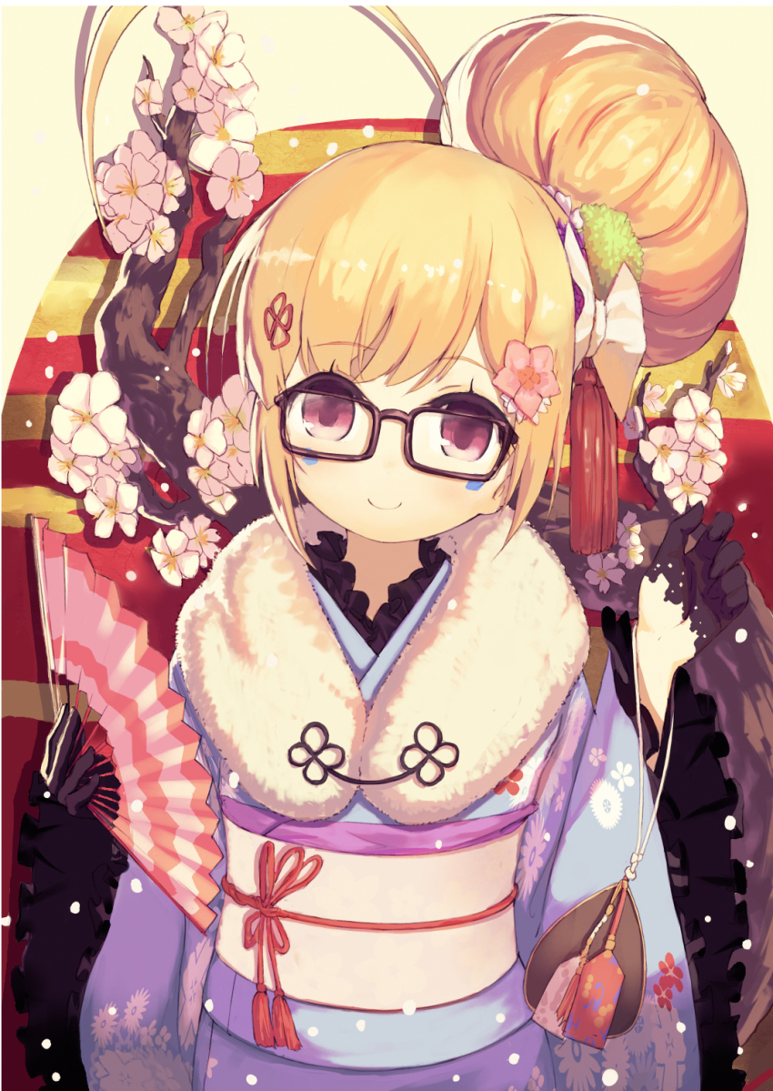 1girl, ahoge, alternate_costume, alternate_hairstyle, azur_lane, bespectacled, black-framed_eyewear, black_gloves