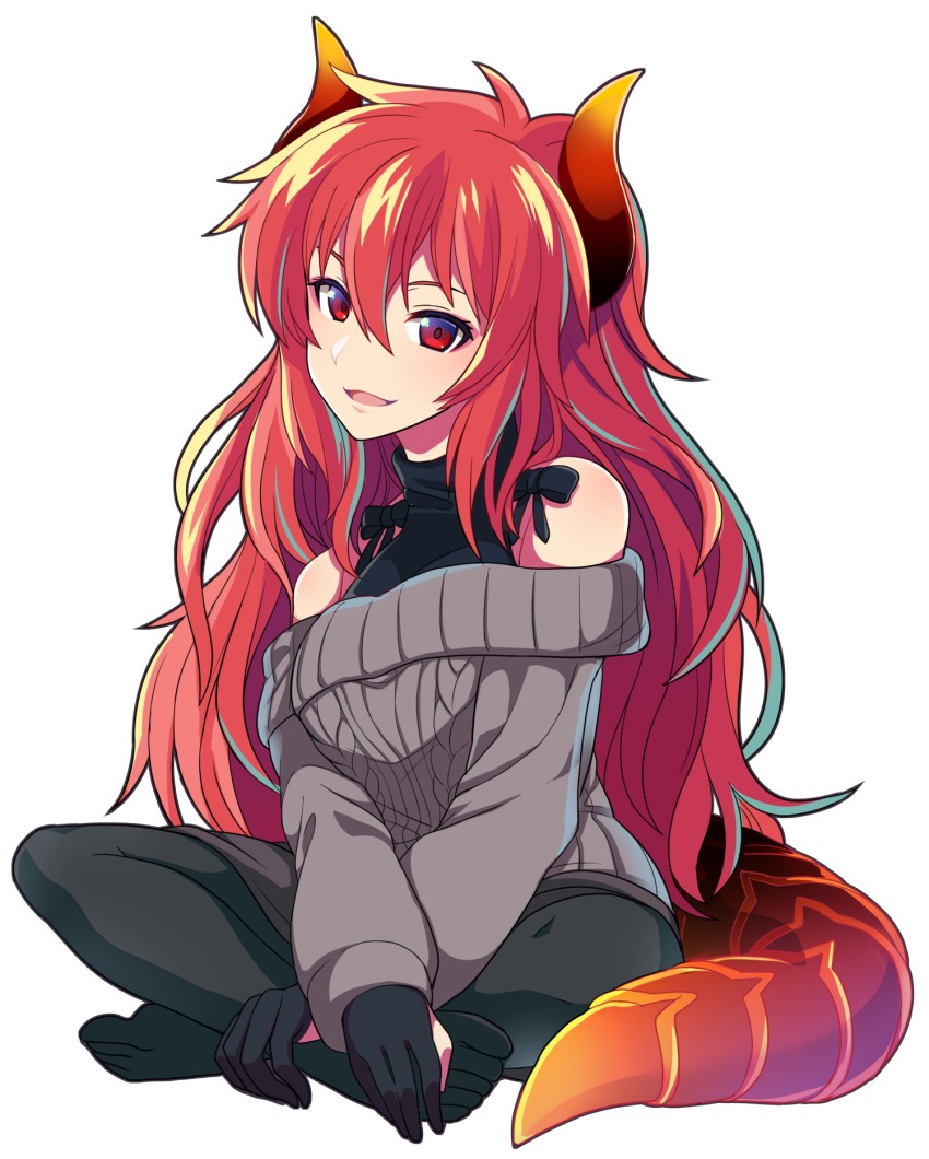 1girl, black_legwear, breasts, commentary_request, dola_(2nd_costume)_(nijisanji), dola_(nijisanji), dragon_girl, dragon_tail