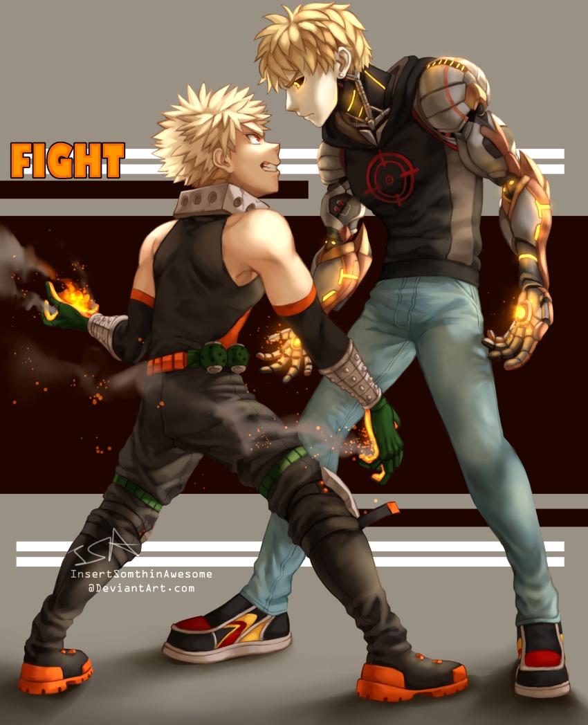 10s, 2boys, absurdres, angry, bakugou_katsuki, black_sclera, blonde_hair, boku_no_hero_academia