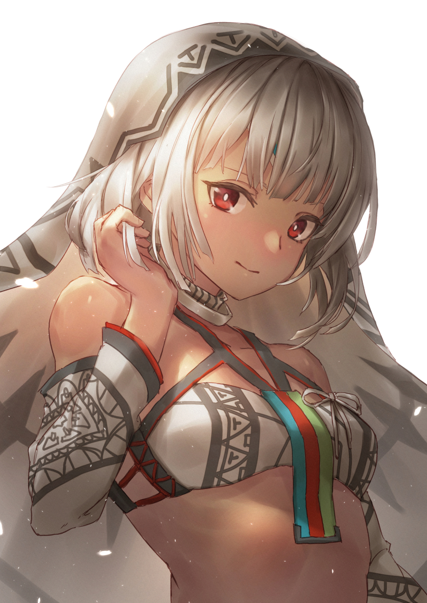 10s, 1girl, absurdres, altera_(fate), bare_shoulders, breasts, closed_mouth, collarbone