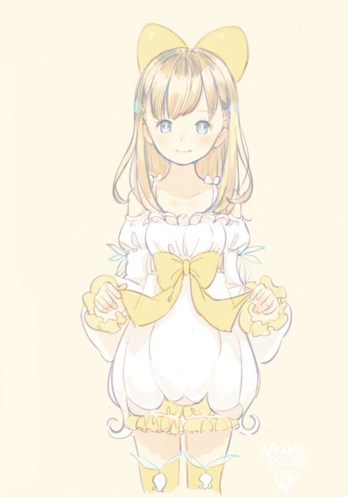 1girl, bad_id, bad_tumblr_id, bare_shoulders, bloomers, blue_eyes, blush, bow