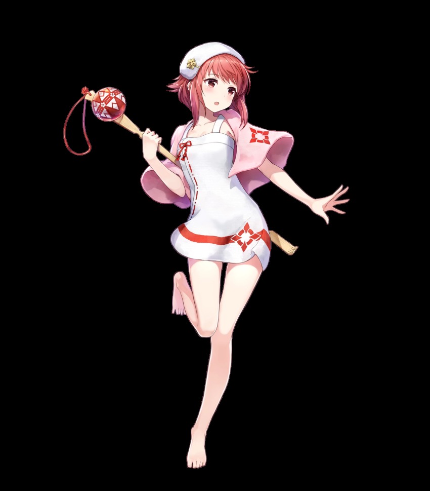 1girl, amagai_tarou, bare_legs, barefoot, breasts, dress, feet, female_focus