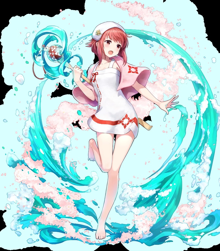 1girl, amagai_tarou, bare_legs, barefoot, breasts, dress, feet, female_focus