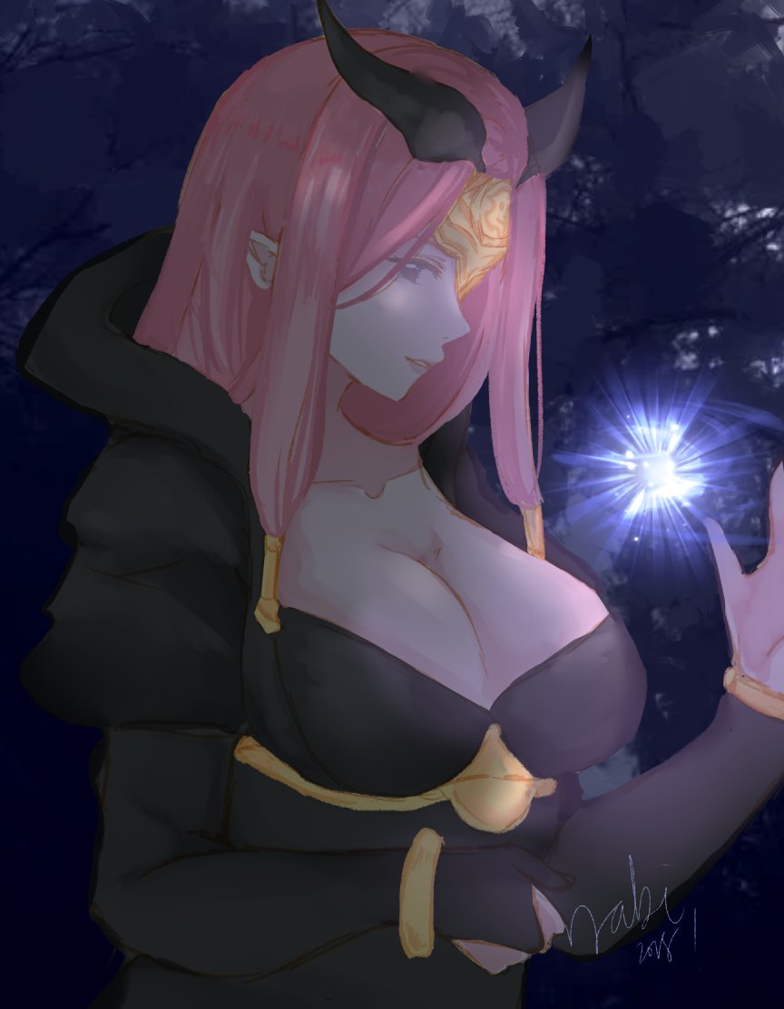 1girl, bracelet, breasts, cleavage, dark_skin, dark-skinned_female, female_focus, fire_emblem