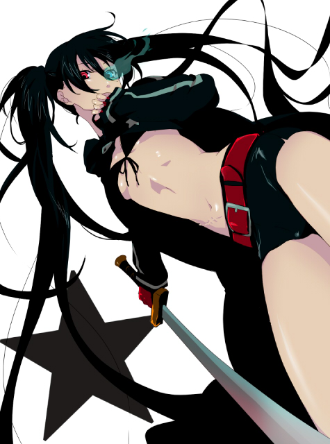 10s, 1girl, bad_id, bad_pixiv_id, belt, bikini, bikini_top_only, black_bikini