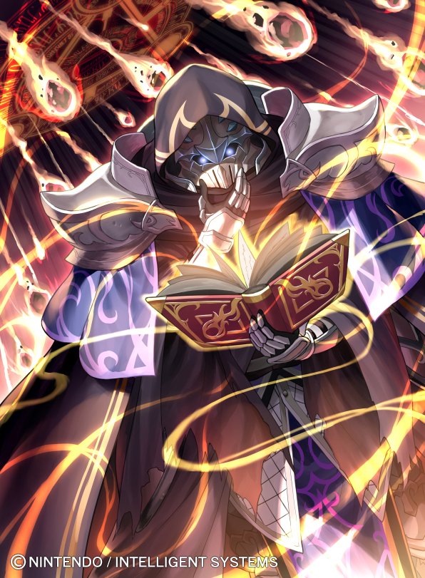 1boy, blue_eyes, book, cape, copyright_name, fire, fire_emblem, fire_emblem_cipher