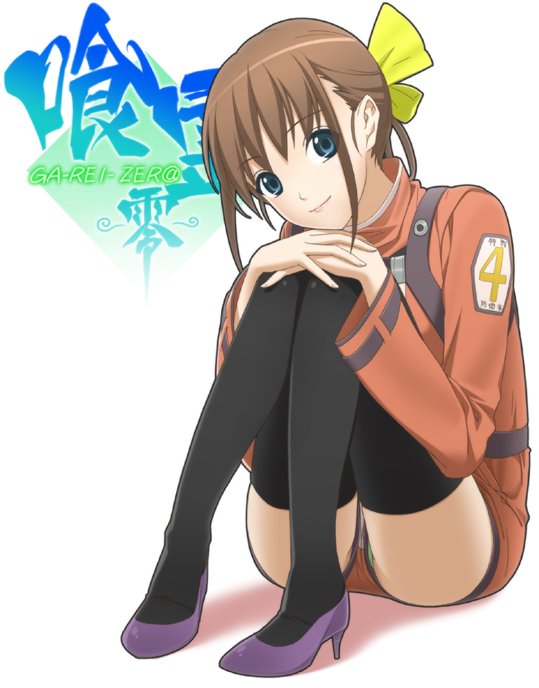 00s, ama_mizuki, brown_hair, ga-rei, ga-rei_zero, izumi_mami, ribbon, solo