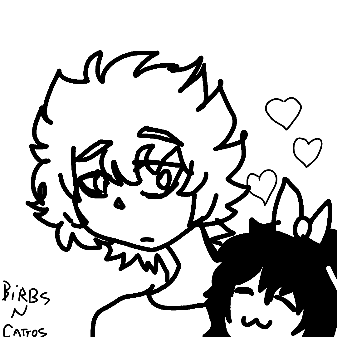 1boy, 1girl, =w=, bow, chibi, cuddling, greyscale, heart