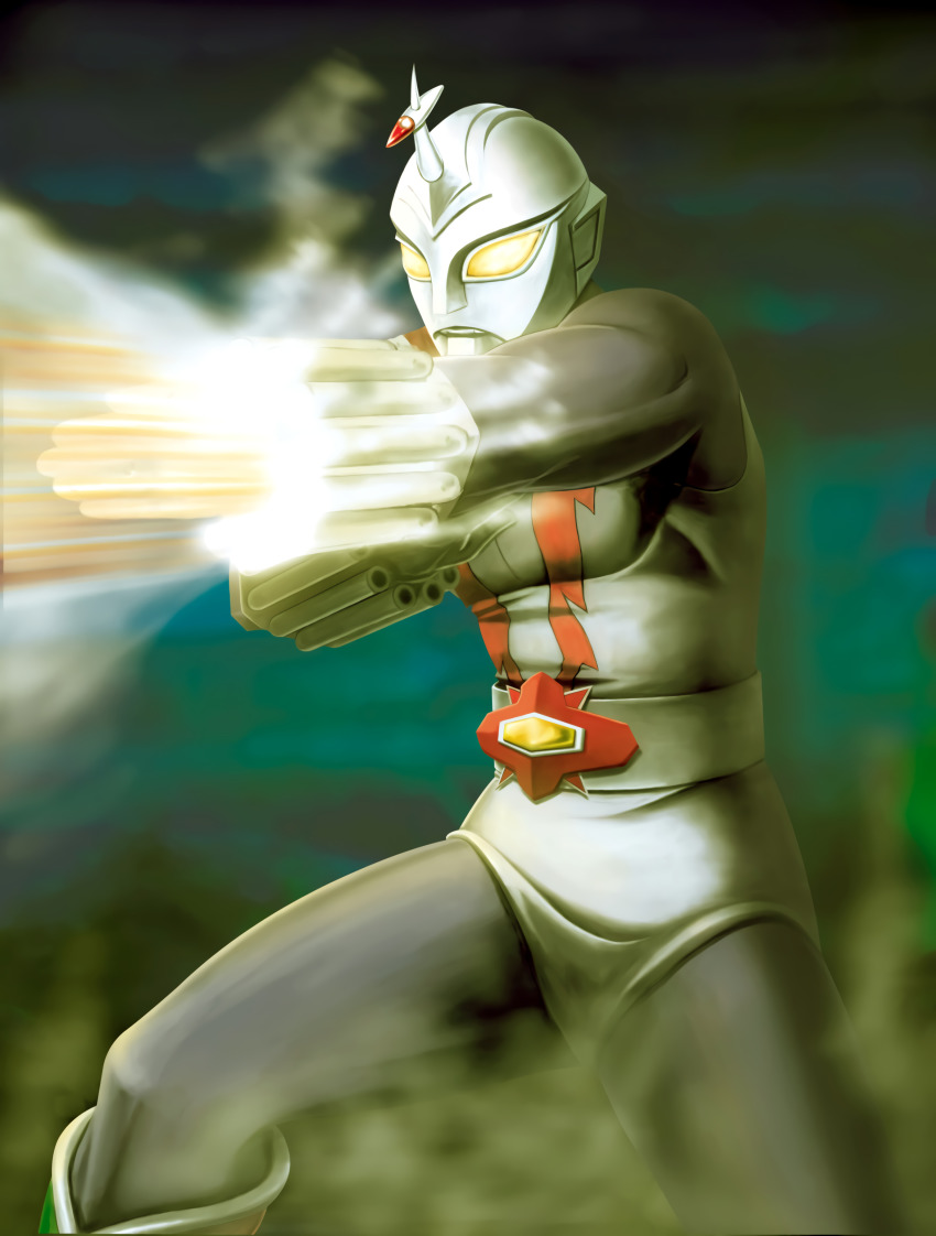 1boy, absurdres, alien, bad_id, bad_pixiv_id, bracelet, cowboy_shot, faceplate